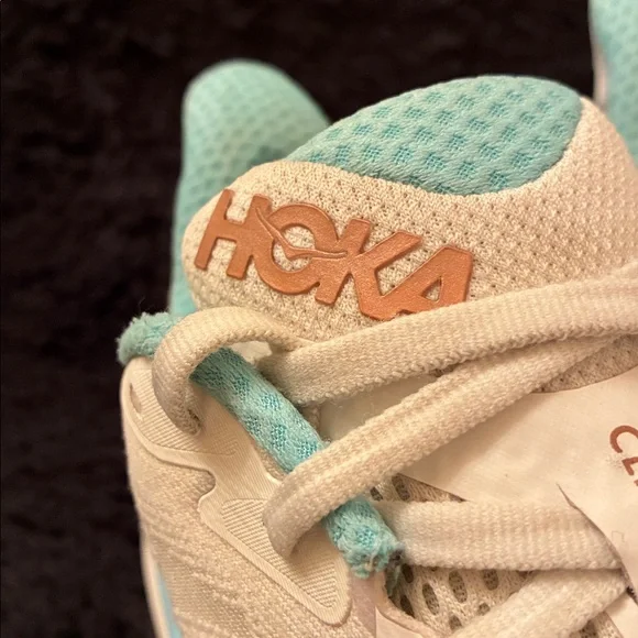 HOKA CLIFTON 9 - WHITE AND LIGHT BLUE - with BOX - Picture 5 of 15